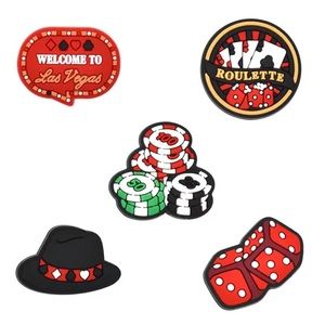 Las Vegas Poker Roulette Dice Shoe Charms | Croc Charms & Jibbitz